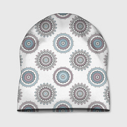 Шапка Круглый разноцветный узор мандала, цвет: 3D-принт