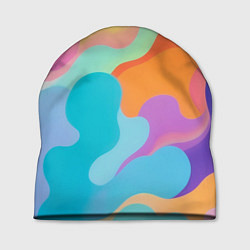 Шапка Разноцветные красивые облака, цвет: 3D-принт