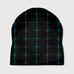 Шапка Color black blue crosses, цвет: 3D-принт