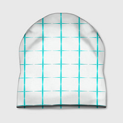 Шапка Color white light blue crosses, цвет: 3D-принт
