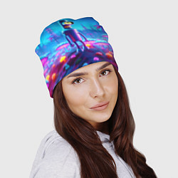 Шапка Бендер на сказочной неоновой грибной планете - ней, цвет: 3D-принт — фото 2