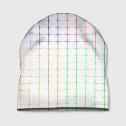 Шапка Color white multicolored stripes
