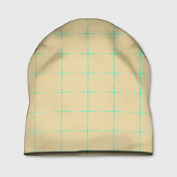 Шапка Color beige green crosses, цвет: 3D-принт