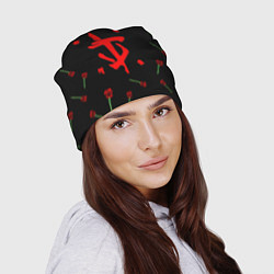 Шапка Doom rose pattern, цвет: 3D-принт — фото 2