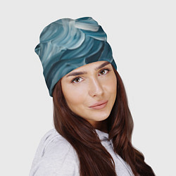 Шапка Синяя краска импасто, цвет: 3D-принт — фото 2