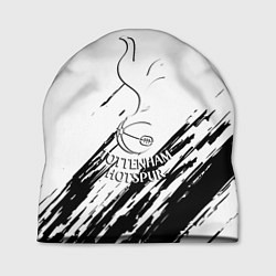 Шапка Тоттенхэм черно белые краски, цвет: 3D-принт
