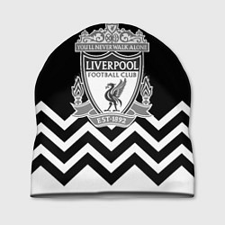 Шапка Liverpool чернобелые линии, цвет: 3D-принт