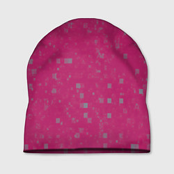 Шапка Color pink brown squares