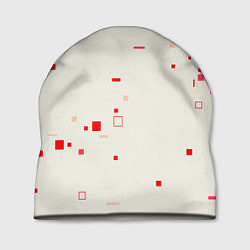 Шапка Color white red shapes