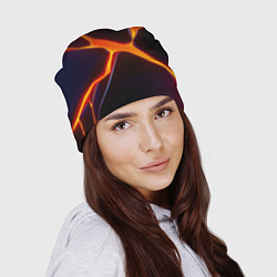 Шапка Orange rift, цвет: 3D-принт — фото 2