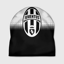 Шапка Juventus черно белая геометрия, цвет: 3D-принт