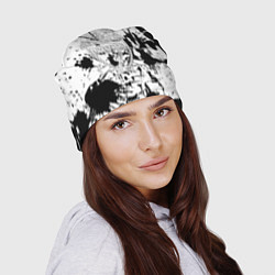 Шапка Ливерпуль черно белые краски, цвет: 3D-принт — фото 2