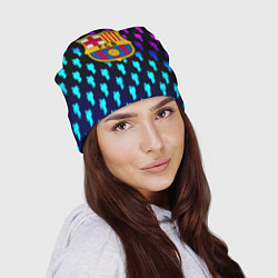 Шапка Barcelona люди градиент неон, цвет: 3D-принт — фото 2
