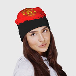 Шапка Манчестер Юнайтед краски брызги, цвет: 3D-принт — фото 2