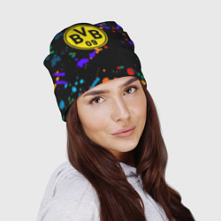 Шапка Borussia краски всплеск текстура, цвет: 3D-принт — фото 2