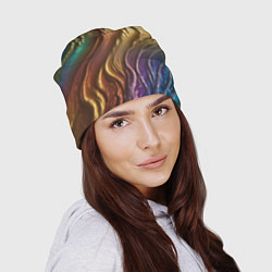 Шапка Сморщенные складочки жидкости, цвет: 3D-принт — фото 2
