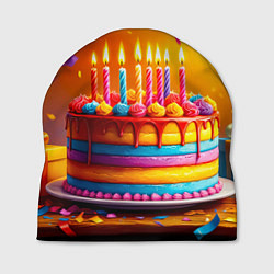 Шапка Радуга праздничного торта