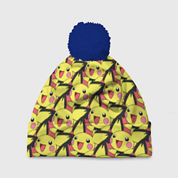Шапка с помпоном Pikachu, цвет: 3D-тёмно-синий