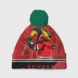 Шапка с помпоном Chicago Blackhawks, цвет: 3D-зеленый