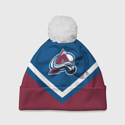 Шапка с помпоном NHL: Colorado Avalanche, цвет: 3D-белый