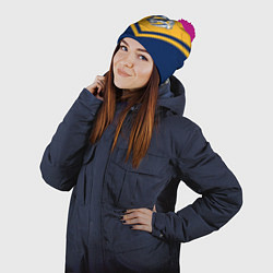 Шапка с помпоном NHL: Nashville Predators, цвет: 3D-малиновый — фото 2