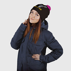 Шапка с помпоном РВСН: После нас тишина, цвет: 3D-малиновый — фото 2