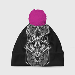 Шапка с помпоном Dark Deer, цвет: 3D-малиновый