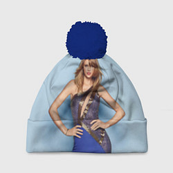 Шапка с помпоном Taylor Swift, цвет: 3D-тёмно-синий