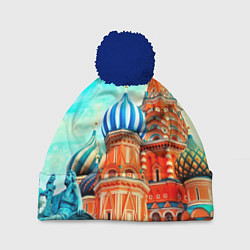 Шапка c помпоном Blue Kremlin