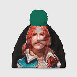 Шапка с помпоном Трисс, цвет: 3D-зеленый