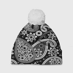 Шапка c помпоном Cucumber ornament