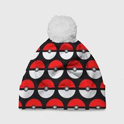 Шапка c помпоном Pokeball Pattern