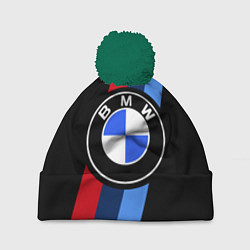 Шапка с помпоном BMW 2021 M SPORT БМВ М СПОРТ, цвет: 3D-зеленый