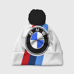 Шапка с помпоном BMW M: White Sport, цвет: 3D-черный