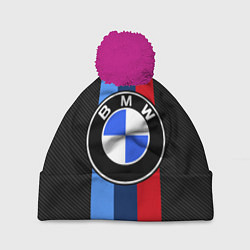 Шапка с помпоном BMW SPORT, цвет: 3D-малиновый