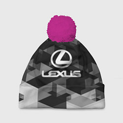 Шапка с помпоном Lexus sport geometry, цвет: 3D-малиновый