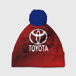 Шапка с помпоном Toyota: Red Carbon, цвет: 3D-тёмно-синий
