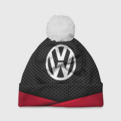 Шапка с помпоном Volkswagen: Grey Carbon, цвет: 3D-белый