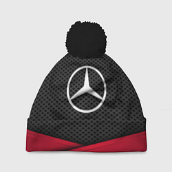 Шапка c помпоном Mercedes Benz: Grey Carbon