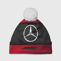 Шапка с помпоном Mercedes Benz Sport, цвет: 3D-белый