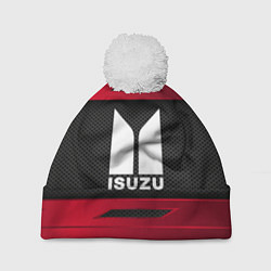 Шапка с помпоном Isuzu Sport, цвет: 3D-белый