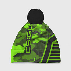 Шапка с помпоном CS:GO Light Green Camo, цвет: 3D-черный