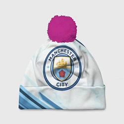 Шапка c помпоном Manchester city