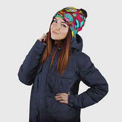 Шапка с помпоном Слова из комиксов, цвет: 3D-черный — фото 2