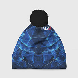 Шапка c помпоном Mass Effect: Blue Armor N7