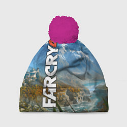 Шапка с помпоном Far Cry 4: Ice Mountains, цвет: 3D-малиновый