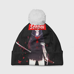 Шапка с помпоном Senpai Assassin, цвет: 3D-белый