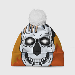 Шапка с помпоном XXXtentacion Skull, цвет: 3D-белый