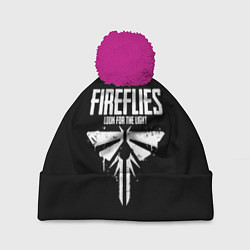 Шапка c помпоном Fireflies: White Logo