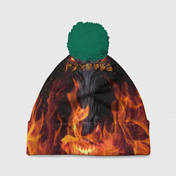 Шапка c помпоном TES: Flame Wolf